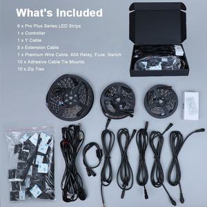 Pro artı Underglow IP68 su geçirmez RGBIC LED araba altında Glow 6 adet kovalayan gövde altı işık kiti arabalar için - Product Image 2