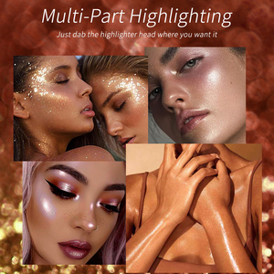 <b>Waterproof</b> Shimmer Highlight Pat Powder 9g Portable Cotton Head Face Body Highlighter Vegan Wholesale Custom Logo Highlighter - Product Image 6
