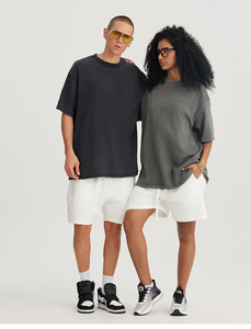 The Terminator avec <span class=keywords><strong>Hope</strong></span> Oversize T-Shirts Summer 100% Cotton Comfortable Drop Shoulder Crewneck Heavyweight Acid Wash - Product Image 6
