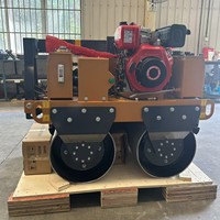 Rouleau compacteur vibrant autoporté pour asphalte et sol, capacité 500-550 kg, tambour en acier, direction assistée, livraison à domicile, certifié CE