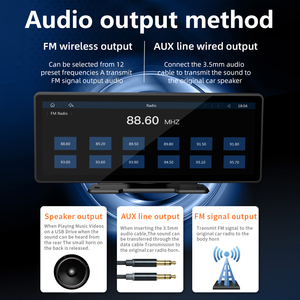 Pantalla táctil Carplay inalámbrica portátil de 10,26 pulgadas Carplay y <span class=keywords><strong>Android</strong></span> Auto Car Stere Mirror Link reproductor estéreo de coche con cámara - Product Image 5