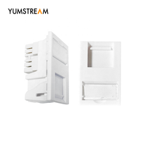 Système de câblage réseau ABS 38,6x25cm RJ45 Cat6A UTP Keystone Jack pour plaque murale de type UK