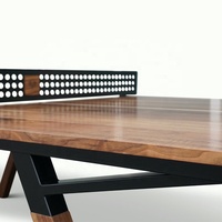 Table pliante en bois massif pour tennis de table, salle à manger et réunion, anti-étirement, écologique, pour villa de luxe intérieure, personnalisable