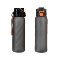 Bouteille et capsules 1L – Bouteille d'eau aromatisée dégradée avec bouchon saveur pour bouteille d'eau Tritan sport personnalisée – Idéale pour un cadeau