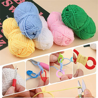 107 pièces/ensemble Kit de crochet pour débutants adultes Kit de crochet avec sac d'accessoires de fil