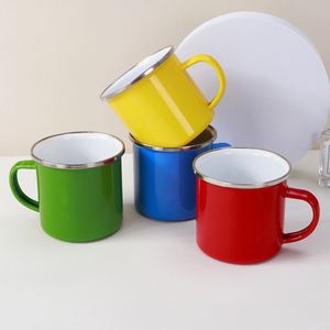Taza de Camping de Acero Esmaltado de Alta Calidad Personalizada con Impresión de Logotipo, Taza de Metal para Cerveza, Leche, Café, Té - Product Image 4