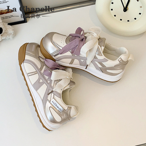 Nuevos Zapatos Deportivos Casuales de Mujer Estilo Coreano <span class=keywords><strong>La</strong></span> <span class=keywords><strong>Chapelle</strong></span>, con Cordones, de Cuero Suave, Ligeros, Transpirables, para Caminar al Aire Libre - Product Image 3