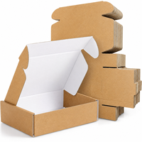 Boîte d'emballage en carton ondulé personnalisée avec logo imprimé, emballage plat, boîte en carton découpée, boîte à expédition en kraft pliable