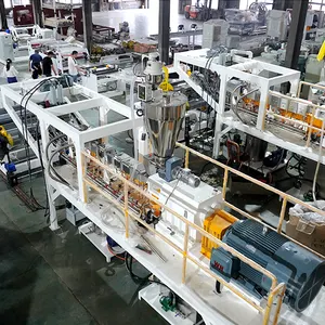 Lembar plastik PET ekstrusi Line PET Film Thermoforming mesin ekstrusi dengan sistem PLC