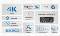 Caméra PTZ 4K60 NDI HX3 12G-SDI avec zoom 25X, cadrage automatique, suivi IA 4K, traduction, vidéoconférence en direct 8,3MP