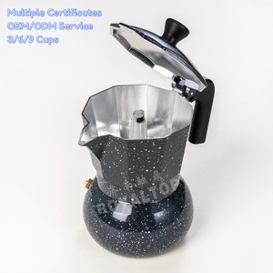 Machine à espresso OEM sphérique blanche en aluminium Réchaud à <span class=keywords><strong>cassette</strong></span> portable Moka Pot pour réchaud à gaz et à alcool Poêle à bois - Product Image 4