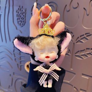 Creative Cute Cartoon Doll <b>Rubber</b> Keychain Trend Exquisite Replacement Princess Toy Keyring Package Pendant Car Key <b>Ring</b> Gift - Product Image 5