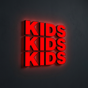 Letrero de Letras 3D Personalizado, Letrero con Logotipo de Empresa Retroiluminado por LED Acrílico, con Control Remoto, Luces Multicolores Impermeables para Oficina - Product Image 1