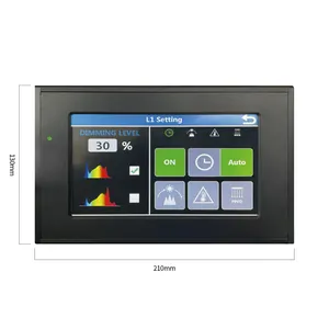 Controlador de luz de cultivo com co2 e controle de sensor PPFD de temperatura e umidade, 4 canais de 0-10V