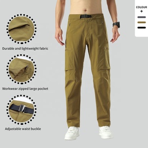 Pantalones Largos de Senderismo y <span class=keywords><strong>Trekking</strong></span> para Hombre, de Secado Rápido, Duraderos, con Cinturón Elástico, Estilo Cargo - Product Image 1