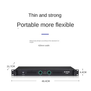เครื่องขยายเสียงดิจิตอลแบบพกพา <span class=keywords><strong>TEYUN</strong></span> X100 Class D รุ่นบางเฉียบ ระดับมืออาชีพ สองช่องสัญญาณ โครงสร้างโลหะ สำหรับห้องประชุม - Product Image 2