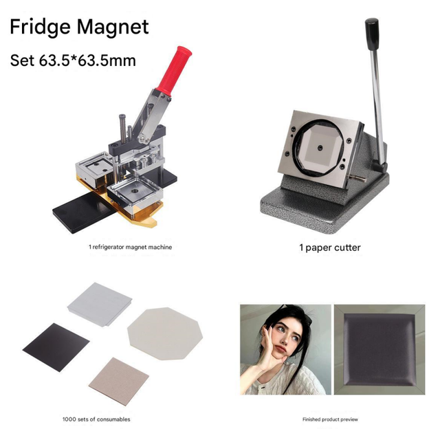 50*50mm 63.5*63.5mm Square Kit Photo Magnet Maker Permanent Making Machine Fridge Magnet Machine for Fridge