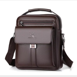 Diseño clásico de buena calidad, bolsos de hombro para hombre, bandolera de mensajero, Bolso bandolera de viaje de negocios de cuero PU personalizado - Product Image 1