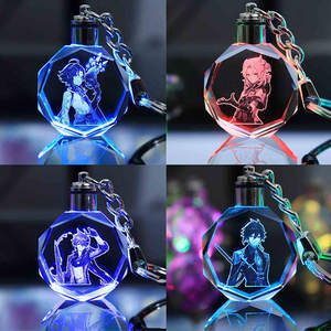 Vendita calda portachiavi con luce personalizzata regalo omaggio a buon mercato i portachiavi in cristallo a Led con <span class=keywords><strong>Logo</strong></span> <span class=keywords><strong>Anime</strong></span> dei cartoni animati - Product Image 5