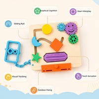 Nuevo Diseño de Juguete Educativo Montessori para Niños Pequeños, Tablero de Actividades Multifuncional, Portátil, Colorido, para el Aprendizaje Temprano