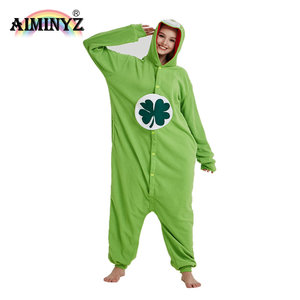 AIMINYZ ODM Nouveaux produits – Combinaison chaude d'hiver pour <span class=keywords><strong>femme</strong></span>, motif dessin animé, vêtement d'intérieur personnalisable, cosplay, fête, sweat à capuche en <span class=keywords><strong>polaire</strong></span> pour adulte, motif ours - Product Image 2