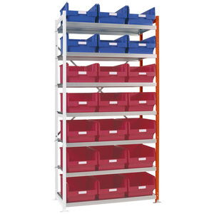 Scaffale montato con scatole di stoccaggio a vista - Product Image 1