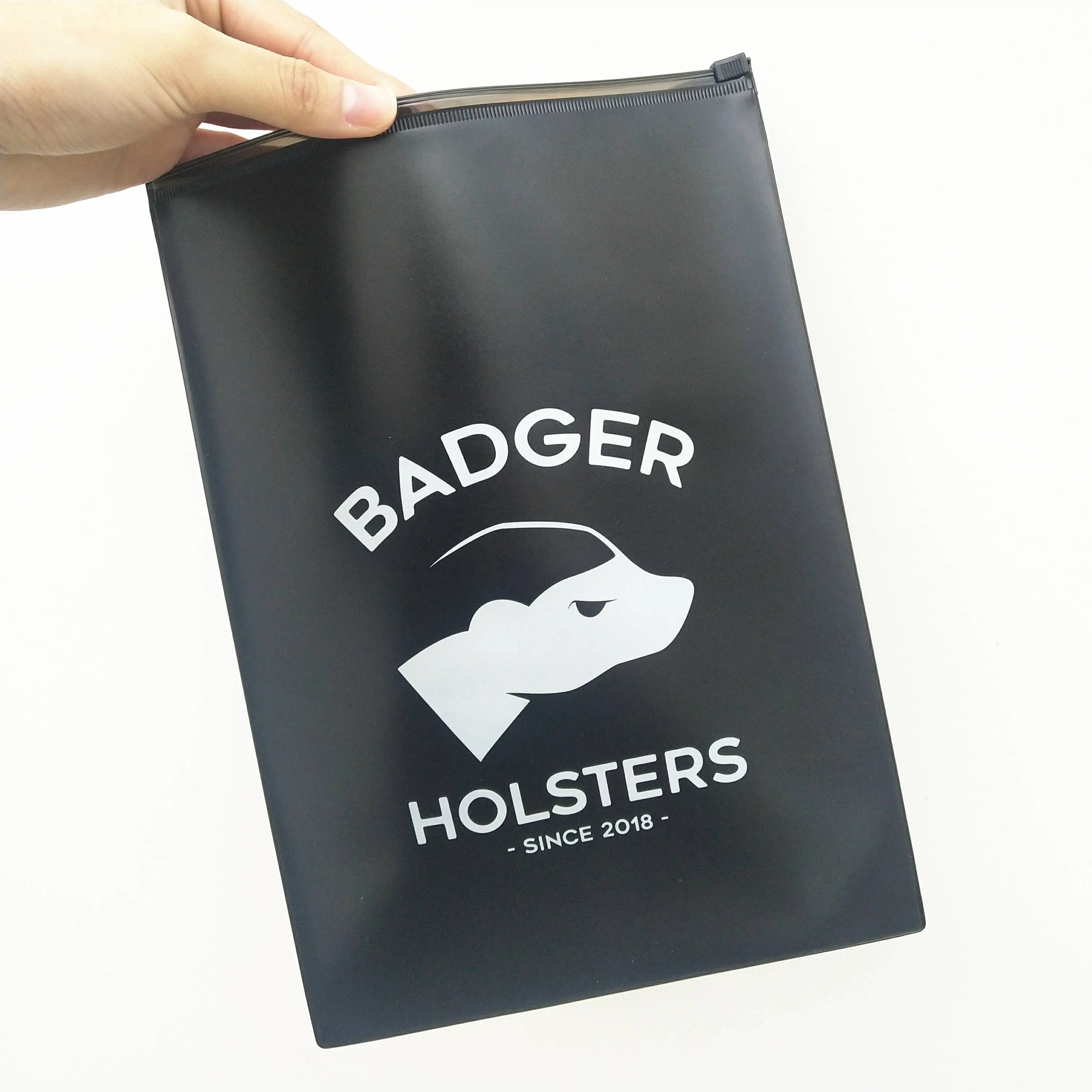 Custom logo print biodegradable matte black plastic zipper bag for garment clothing hoodies men t-shirt packaging slider pouch