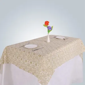 Film lamine su geçirmez pp olmayan dokuma kumaş özel yuvarlak yağ bezi 72*72 masa örtüsü tek kullanımlık masa örtüsü için restoran