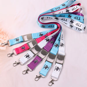 Kostenlose Probe Low MOQ Custom Printed White Polyester Lanyard mit Plastik karten halter für die Verwendung im Büro des Unternehmens - Product Image 6