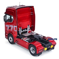 Camion tracteur RC KABOLITE 770S 100 1/14 4X2 avec châssis en métal, transmission à 2 vitesses, radiocommande FlySky, son et lumière K770S