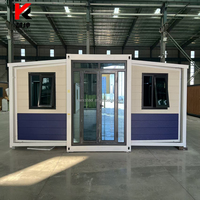 Maisons mobiles compactes 4 chambres, maison conteneur extensible 40 pieds, maison préfabriquée 4 chambres 2 salles de bain