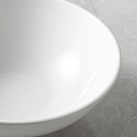 Passe au lave-vaisselle Vaisselle blanche classique bon marché Vaisselle pour Restaurant Hôtel Ménage Soupe en céramique Bol à salade en porcelaine