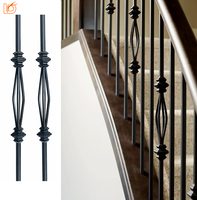 Prix d'usine en gros panier carré creux moderne en fer forgé balustrade d'escalier en métal conceptions pour l'intérieur