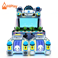 Máquina de Juego Arcade de Tiro con Bolas, Temática de Robots de Dibujos Animados, para 4 Jugadores, Operada con Monedas, Interactiva, para Parques de Diversiones
