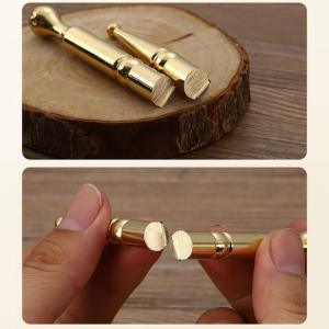 Alat pijat wajah dari kuningan, alat pijat refleksi wajah, Tisu dalam, pena pemeriksa telinga, pemijat seluruh tubuh untuk pijat akupunktur tubuh - Product Image 4