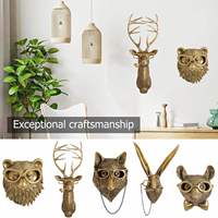 Dropshipping Shopify Têtes d'animaux Sculptures Décoration murale Tête d'animal en résine Tenture murale Décoration pour salon Cuisine Cadeau