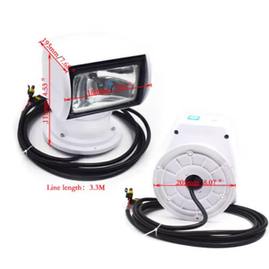 Hot venda pesquisa luz branca 100W 12V/24V Halogênio/<span class=keywords><strong>Xenon</strong></span> holofote remoto 320 ° em torno de 75 ° up and down rotation ISURE MARINE - Product Image 2