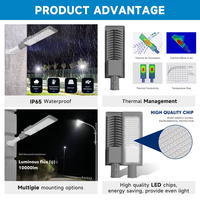 Lampadaire LED Commercial Extérieur Étanche IP65 avec Photocellule pour Usage Public 30W 50W 100W 150W 200W