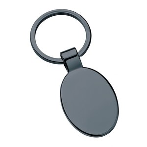 Portachiavi in Metallo Personalizzato, Portamonete Ovale Largo e Lucidato con Stampa UV, Stile alla Moda con Logo Inciso al Laser per Chiavi - Product Image 1