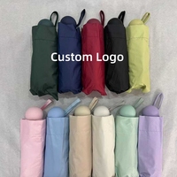 Parapluie de poche mini pliable en 5 sections, 6 ou 8 baleines, coupe-vent, avec logo personnalisé, cadeau promotionnel, protection UV, vente en gros