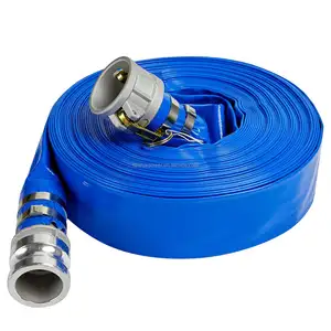 SHARPOWERdd grand stock 2 pouces 3 pouces 4 pouces bleu ferme tuyau d'eau d'irrigation tuyau pvc layflat tuyau flexible