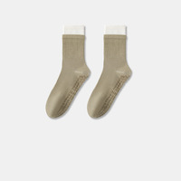 Chaussettes de yoga antidérapantes pour femme, logo personnalisé, mi-mollet, pour Pilates, entraînement intérieur et musculation