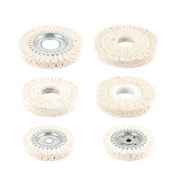 Disques de polissage à prix abordable (disques abrasifs) avec centre en acier, tissu en coton blanc biaisé, haute efficacité, OEM