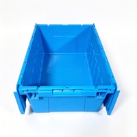 Conteneurs en plastique pour distribution en entrepôt, caisses en plastique avec couvercle, robustes, empilables, pour expédition et stockage