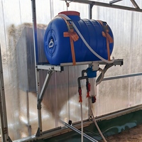 Poulailler mobile pour poulets de chair avec roues, système d'alimentation et d'abreuvement automatique, rotation des enclos, garantie 1 an