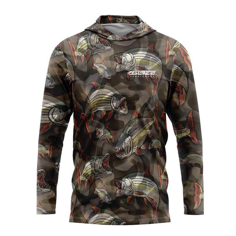 Bajo MOQ personalizado UPF50 protección solar ropa de pesca UV