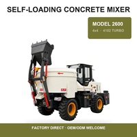 Bétonnière mobile de type citerne 5m³ avec tambour réversible, système entièrement hydraulique et boîte de vitesses de construction