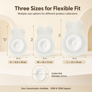 Couvre-mamelons en silicone en forme de pétale avec coussinet absorbant, anti-fuite, réutilisables, pour l'allaitement, couleur chair foncée - Product Image 3