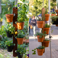 Cintre vertical en bois pour pot en terre cuite, cintres en bois pour pots de fleurs, jardinage vertical intérieur