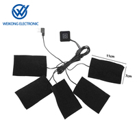 Interrupteur de contrôle de température lumineux 5V avec coussin chauffant pour domotique et gilet chauffant, conception durable certifiée IP67